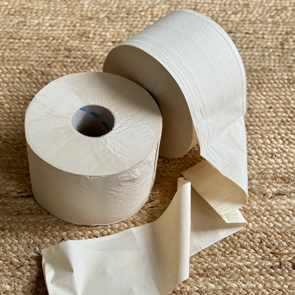 Unbleached Recycled Jumbo Toilet Paper